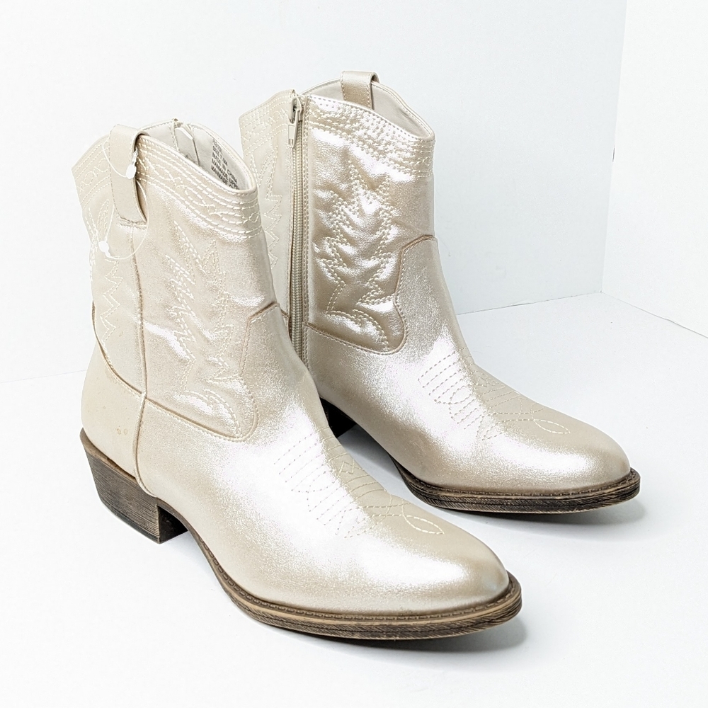 Coconuts by Matisse Pistol Western Boots, Metallic, Women's 7.5